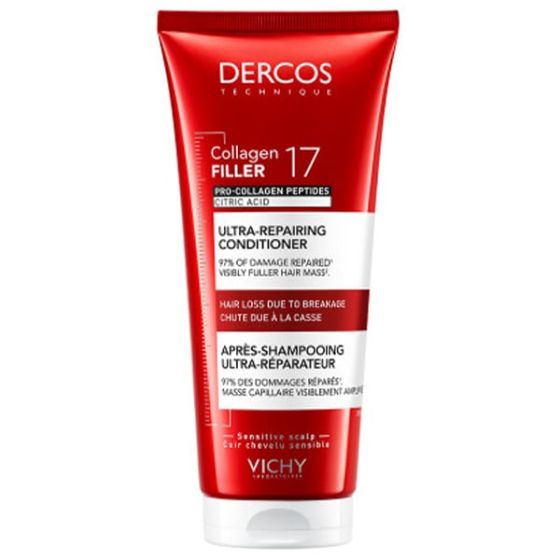 Vichy Dercos Collagen 17 Filler Conditioner 200ml - για δράση κατά της τριχόπτωσης και της θραύσης των μαλλιών