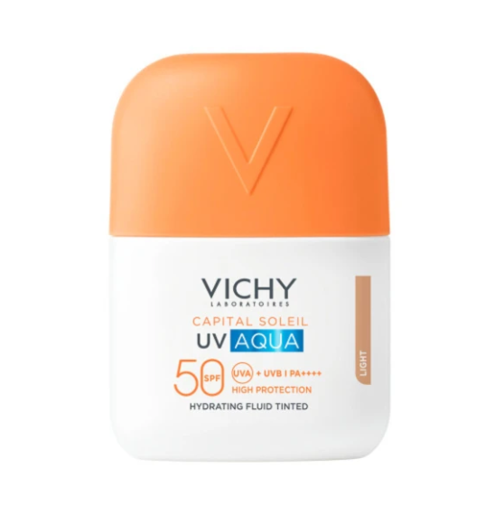 Vichy Capital Soleil UV AQUA SPF50 with colour 50ml - Ενυδατικό Αντηλιακό με Ανάλαφρη Υφή & Χρώμα