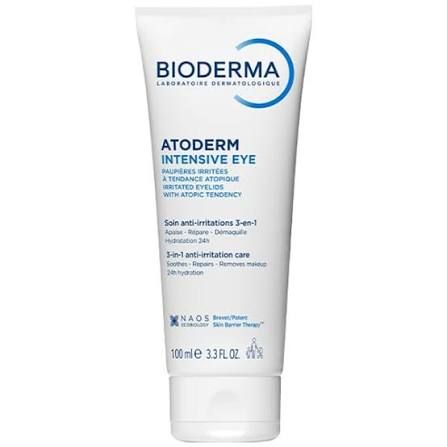Bioderma Atoderm Intensive eye 3 in 1 soothing repairing and make up removing cream 100ml - Kρέμα φροντίδας και αφαίρεσης μακιγιάζ για τα ερεθισμένα, ξηρά ευαίσθητα προς ατοπικά βλέφαρα