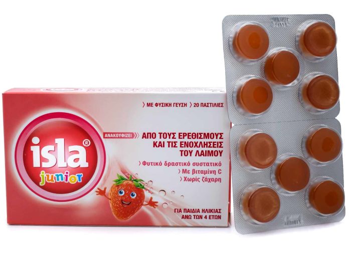 Engelhard Isla junior pastilles 20.pastilles - Παιδικές παστίλιες για τον ερεθισμένο λαιμό