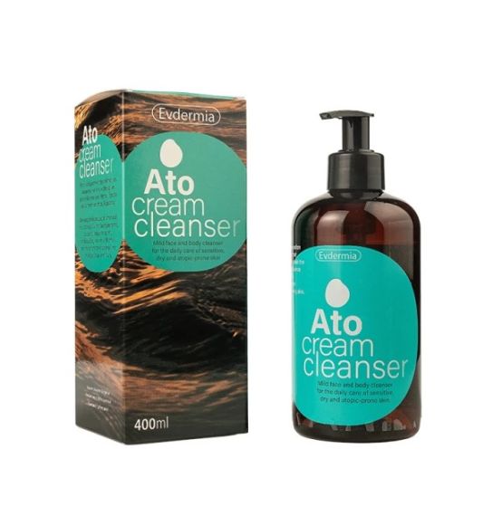 Evdermia Ato Cream Cleanser for dry/atopic prone skin 400ml - Καθαριστικό για Ξηρό & Ατοπικό Δέρμα - Πρόσωπο & Σώμα