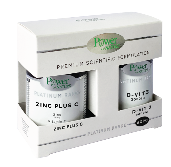 Power Health Zinc Plus C + D-vit3 2000iu 30tbs/20tbs - συνδυάζει τα μοναδικά οφέλη του ψευδαργύρου με εκείνα της βιταμίνης C