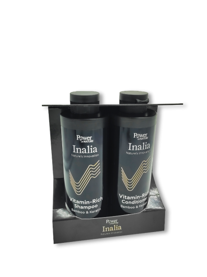 Power Health Inalia Vitamin-Rich Shampoo + Conditioner Bamboo & Keratin 250/250ml - Shampoo and conditioning cream rich in vitamins for strength & volume