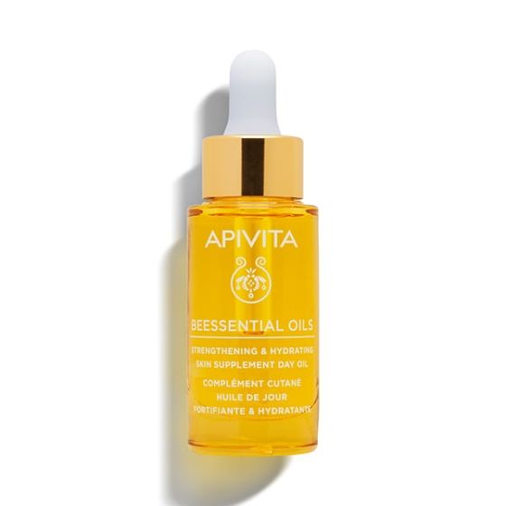 Apivita Strengtheing & Hydrating skin supplement day oil 15ml - Έλαιο Προσώπου Ημέρας Συμπλήρωμα Ενδυνάμωσης & Ενυδάτωσης της Επιδερμίδας