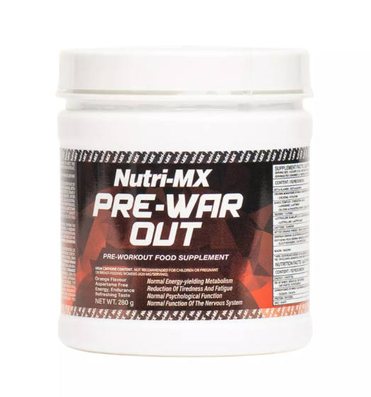 Nutri-MX Pre War Out 280gr - Για ανάγκες έντονης μυϊκής προσπάθειας, ειδικά για τους αθλητές
