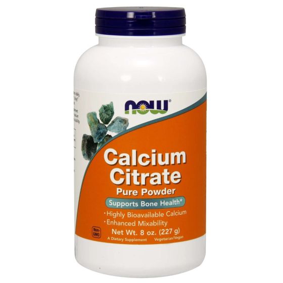 Now Foods Calcium Citrate Pure powder 227.gr - Κιτρικό ασβέστιο σε σκόνη
