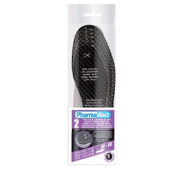 Pharmadoct  Active Carbon shoe insoles 1.pair - Πάτοι ενεργού άνθρακα, 1 ζευγάρι