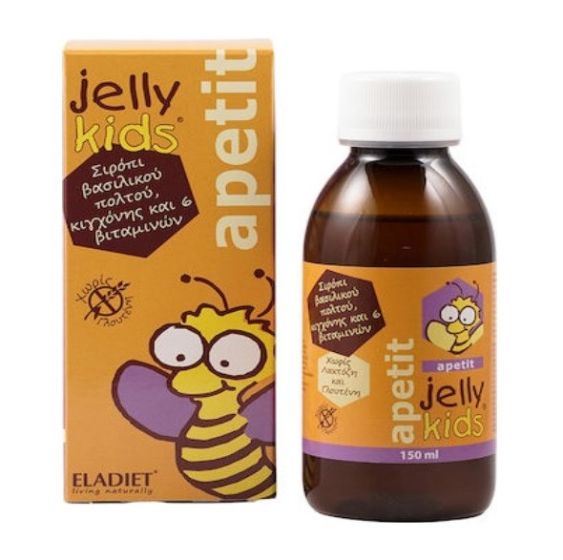 Eladiet Jelly Kids Apetit syrup 150ml - Παιδικό συμπλήρωμα διατροφής με βασιλικό πολτό & βιταμίνες
