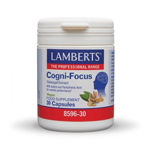 Lamberts Cogni-Focus Galangal Extract 30.caps - συμβάλλει στη μείωση της κούρασης και της κόπωσης