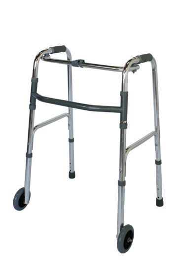 Alfacare Aluminum Walking aid with trolley (AC-392W) 1.piece - Folding Walker With Wheels