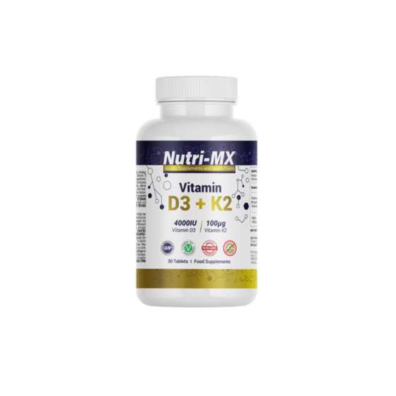 Nutri-Mx D3 4000iu +K2 100μg 30.tbs - The combination of D3 and K2 ensures the proper maintenance of your bones