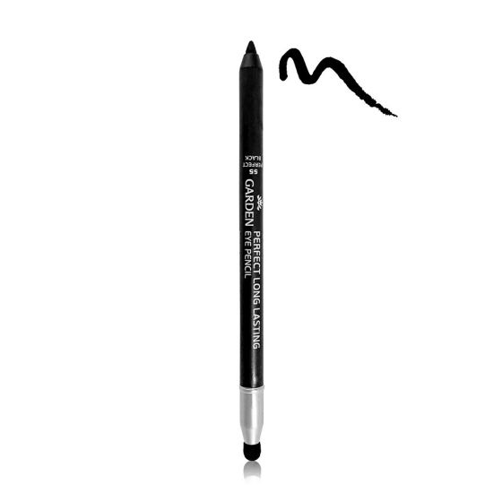 Garden Perfect Long Lasting Eye Pencil 55 Perfect Black 1,25gr - Αδιάβροχο μολύβι µατιών µε ενσωματωμένο σφουγγαράκι σβησίματος