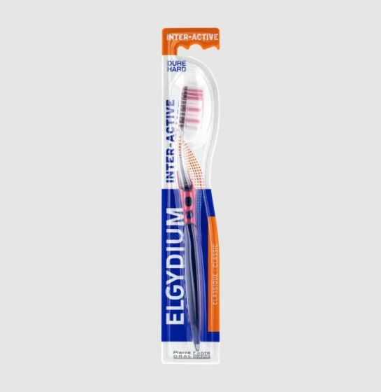Pierre Fabre Elgydium Inter-Active Hard Toothbrush 1.piece - Βουρτσίζει απαλά - Αφαιρεί την οδοντική πλάκα