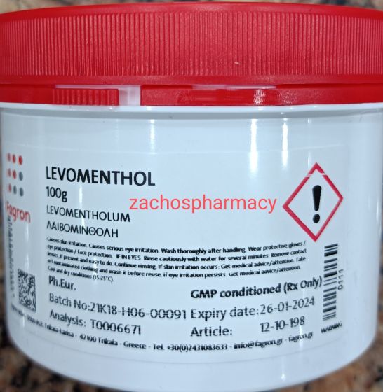 Fagron Levomenthol (L-Menthol) Ph.eur 100gr - Μενθόλη κρυσταλλική