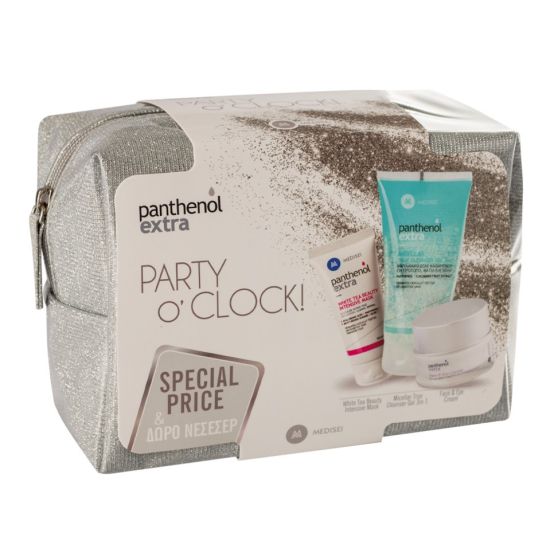 Medisei Panthenol Extra Party o'clock promo Silver bag 50/150/50ml - Νεσεσέρ με τα αγαπημένα σας προϊόντα