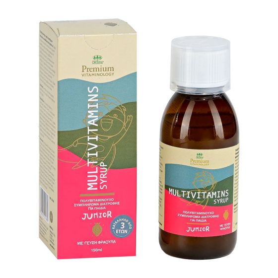 Kaiser Premium Vitaminology Multivitamins Syrup Junior 150ml - Πολυβιταμινούχο σιρόπι για παιδιά, με γεύση φράουλα