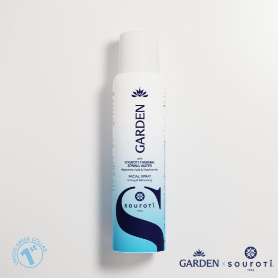 Garden Souroti Thermal spring water facial spray 150ml - Αναζωογονητικό νερό προσώπου και σώματος από την ιαματική πηγή Σουρωτή