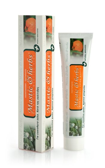 Anemos Mastic & Herbs No Fluoride Mantarine taste for sensitive teeth toothpaste 75ml - Φυσική οδοντόκρεμα χωρίς φθόριο