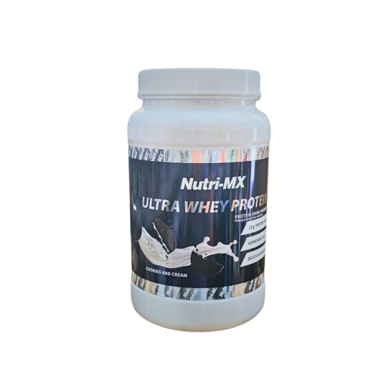 Nutri-Mx Ultra Whey Protein Cookies and cream 900gr - πρωτεϊνικό ρόφημα που περιέχει 77% πρωτεΐνη