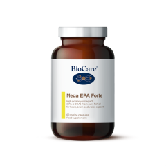 BioCare Mega EPA 60.caps - Mega EPA is a pure fish oil capsule that provides omega-3 fatty acids for heart, brain and vision support