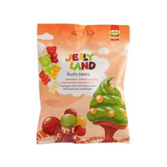 Kaiser Jelly Land Fruity Bears fruit gums 100gr - Φρουτοζελεδάκια με 25% συμπηκνωμένο χυμό