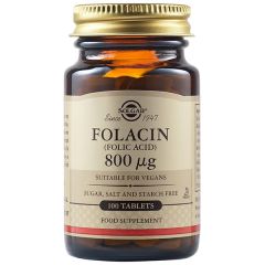 Solgar Folacin (Folic Acid) 800μg 100.tbs - Φυλλικό οξύ