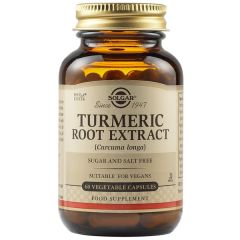 Solgar Turmeric Root Extract 60veg. caps - Κουρκουμάς υψηλής καθαρότητας