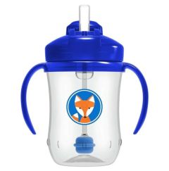 Dr. Brown's Baby's First Straw Cup Blue 270ml - Cup with straw & handles 6m+