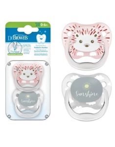 Dr. Brown's Orthodontic Soothers animals 0-6m 2.pcs - Orthodontic Silicone Pacifier Animals