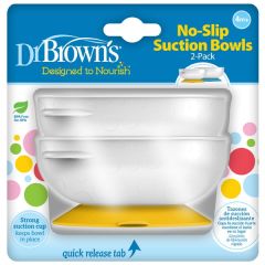 Dr. Brown's No-Slip Suction Bowls 2-pack - Αντιολισθητικό Μπολ Φαγητού με Βεντούζα 2.τεμ