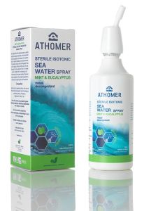 Pharma Q Athomer Sterile Isotonic Sea water Mint&Eucalyptus 150ml - Sterile isotonic seawater solution with essential oils 