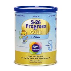 Wyeth S26 Progress Gold 3 400gr - Γάλα ανάπτυξης για παιδιά μετά τον πρώτο χρόνo 