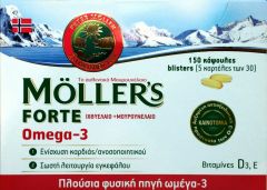 Moller's Forte Omega 3 (150 caps) - Fish oil and cod liver oil in capsules