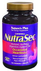 Nature's Plus Nutrasec for heartburn 90chw.tabs - προστασία από την γαστροοισοφαγική παλινδρόμηση