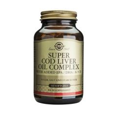 Solgar Super Cod Liver Oil Complex 60softgels - μουρουνέλαιο εμπλουτισμένο με βιταμίνες Α και D