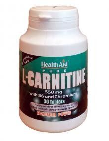 Health Aid L-Carnitine with Vit B6 & Chromium 30tbs - Increased energy levels & heart protection