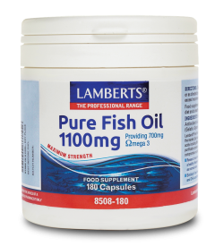 Lamberts Pure Fish Oil 1100mg 180caps - (Ιχθυέλαιο των 1100mg - Παρέχει 700mg Ω3 Λιπαρών οξέων
