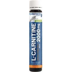 Myelements (My elements) L-Carnitine liquid 2000mg 12x20ml - for body carbs, fat burning, energy boost