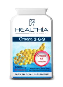 Healthia Omega 3-6-9 1000mg 90caps - Ideal for brain function as well as normal body development
