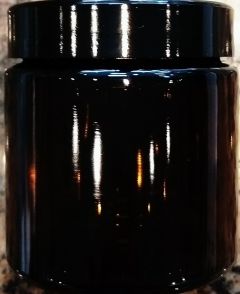 Glass vase in caramel color 100ml 1piece - Glass caramel coloured jar