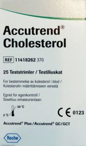 Roche Accutrend Cholesterol 25 test strips - Cholesterol measuring strips