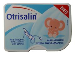 Otrisalin Nasal aspirator (with 2 refills) 1piece - Συσκευή Ρινικής Απόφραξης - Ξεβουλώνει τη μύτη του παιδιού σας 