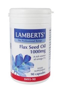 Lamberts Flax Seed Oil 1000mg 90caps - λάδι από λιναρόσπορο σε μορφή κάψουλας