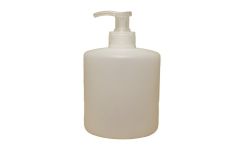 Plastic White Bottle (PP) with pump for viscous material 500ml - Πλαστικό λευκό μπουκάλι με αντλία