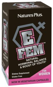Nature's Plus E Fem Natural Hormonal Balance 60caps - Natural Hormonal Balance & Boost of Youth for Women