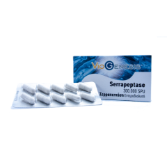 Viogenesis Serrapeptase 300,000 (SPU) 60caps - "modern" weapon for the treatment of fibrosis