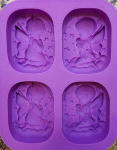 Silicone Soap Mold Angels (SM045) 4places 1piece - Καλούπι Σιλικόνης (Αγγελάκια) 4θέσεων