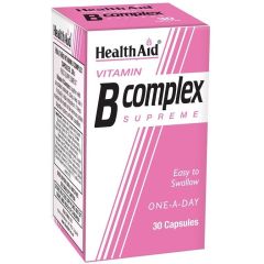 Health Aid Vitamin B Complex Supreme 30Caps - helps maintain the health of the nervous system