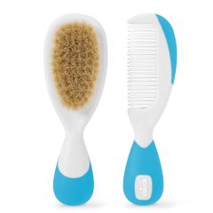 Chicco Baby/Child Safe hair brush Blue 1piece - Βρεφική/Παιδική Βούρτσα & Χτενά σετ