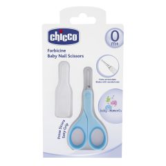 Chicco Baby Nail Scissors Light Blue 1piece - Ψαλιδάκι Ασφαλείας Με Θήκη, Σιελ